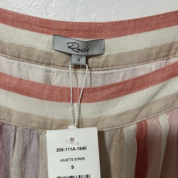 Rails Amaya Juliette Stripe Tiered Midi Dress Size S Multicolor Beachy Resort - Picture 5 of 7